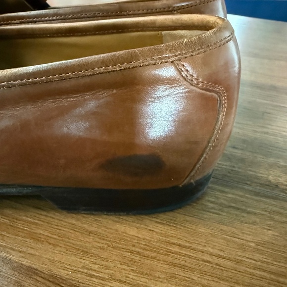 JOHNSTON & MURPHY KILTIE TASSEL LOAFERS – LIGHT BROWN LEATHER - SZ 12